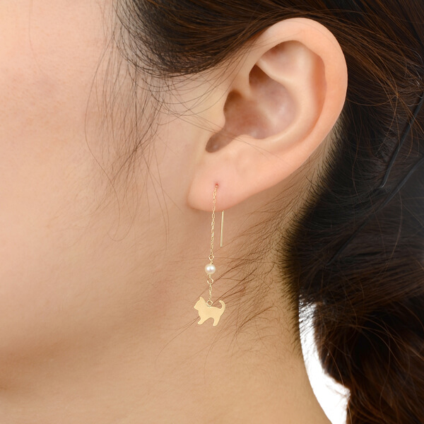 イエローゴールドピアス