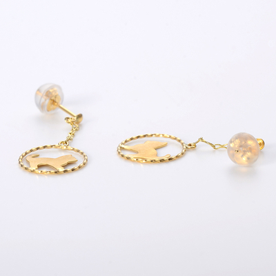 イエローゴールドピアス