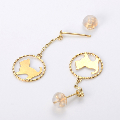 イエローゴールドピアス