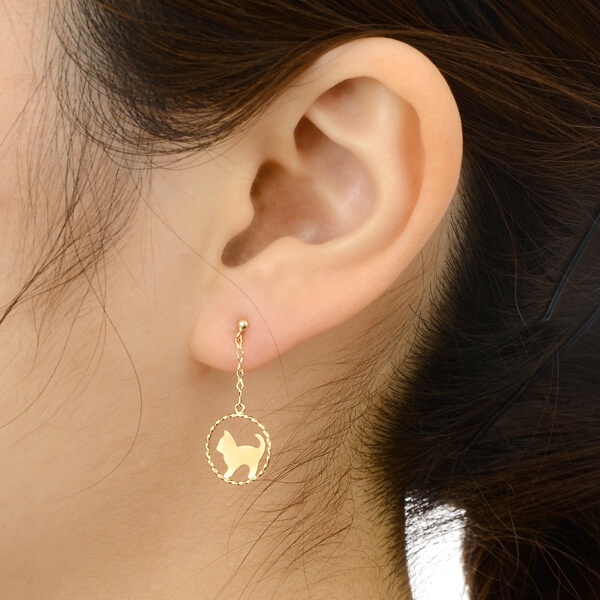 イエローゴールドピアス