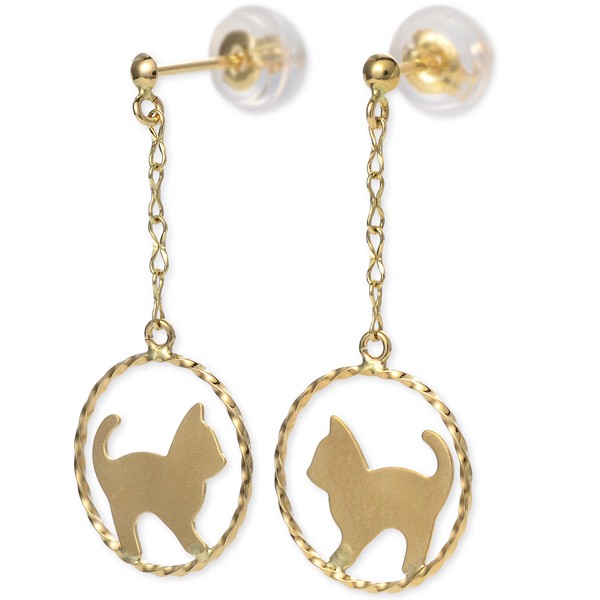 me. イエローゴールドピアス