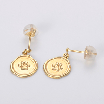 イエローゴールドピアス