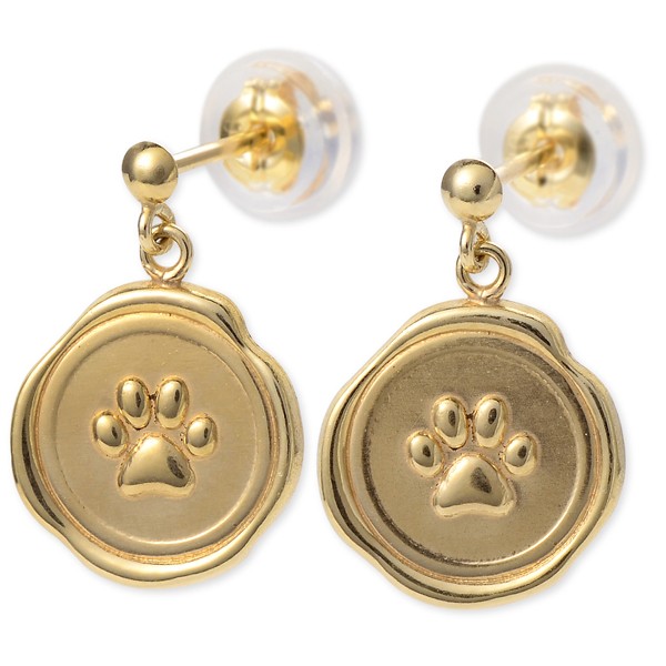 me. イエローゴールドピアス