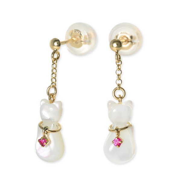 me. イエローゴールドピアス