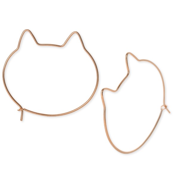 me. ピンクゴールドピアス