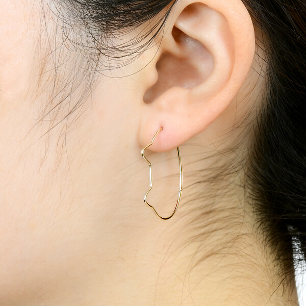 イエローゴールドピアス