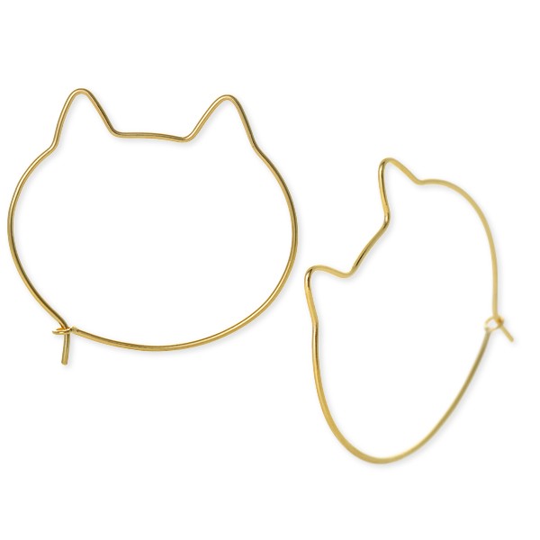 me. イエローゴールドピアス