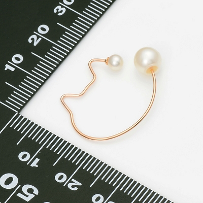 ピンクゴールドピアス