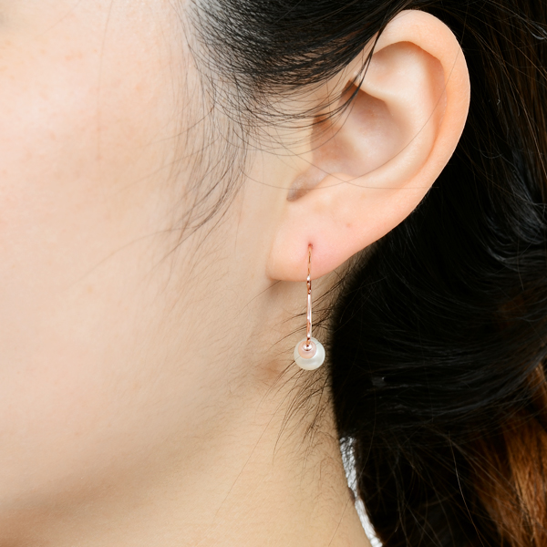 ピンクゴールドピアス