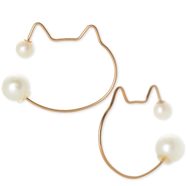 me. ピンクゴールドピアス