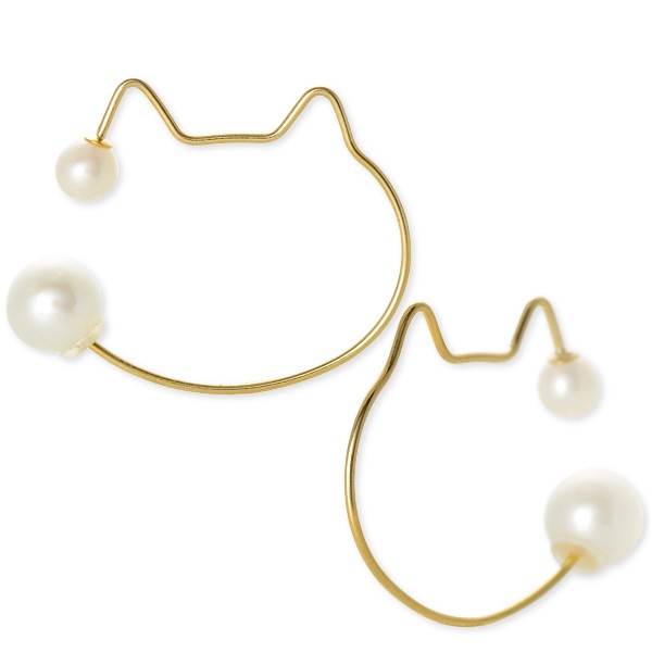 me. イエローゴールドピアス