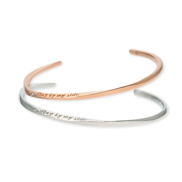 white clover ステンレスペアバングル