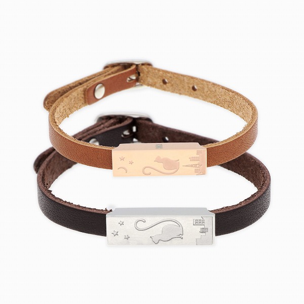 white clover レザーペアブレスレット