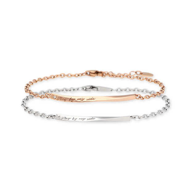 white clover ステンレスペアブレスレット