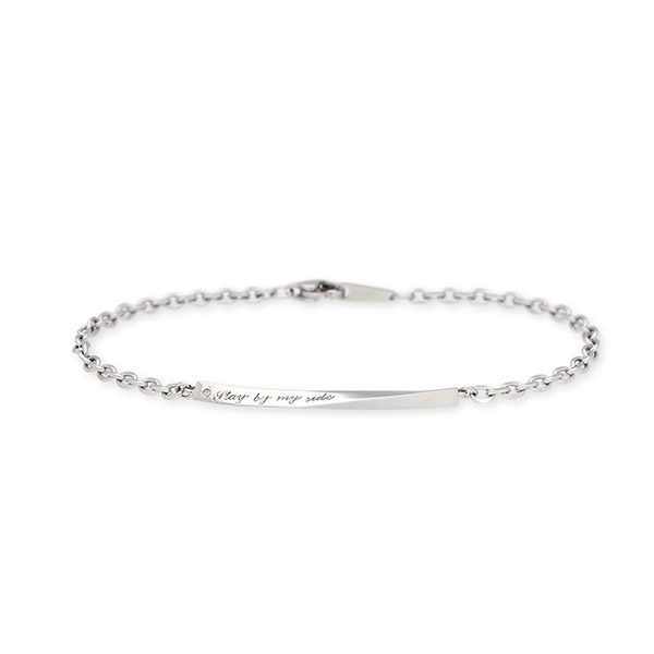 white clover ステンレスブレスレット