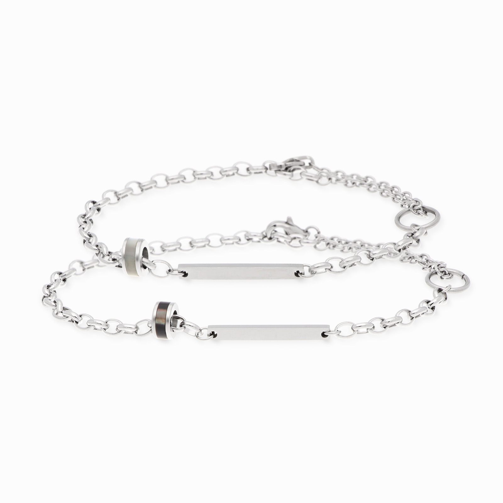 white clover ステンレスペアブレスレット&アンクレット