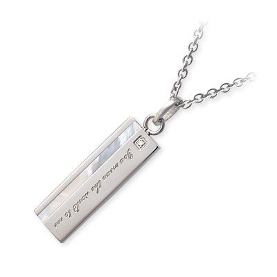 white clover ステンレスネックレス