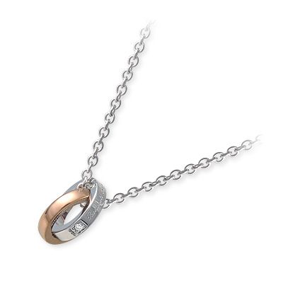 white clover ステンレスネックレス