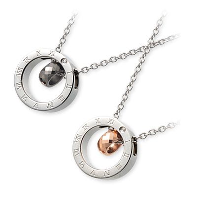 white clover ステンレスペアネックレス