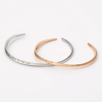 ステンレスペアバングル