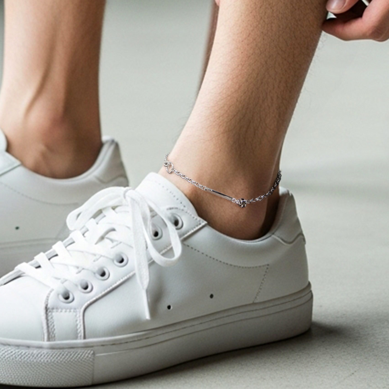 ステンレスペアブレスレット&アンクレット