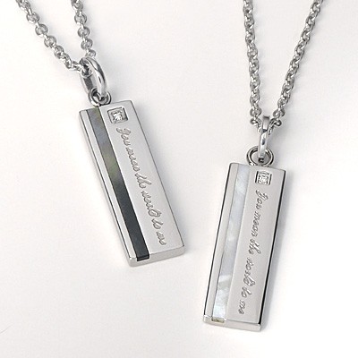 ステンレスペアネックレス