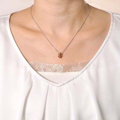 ステンレスペアネックレス