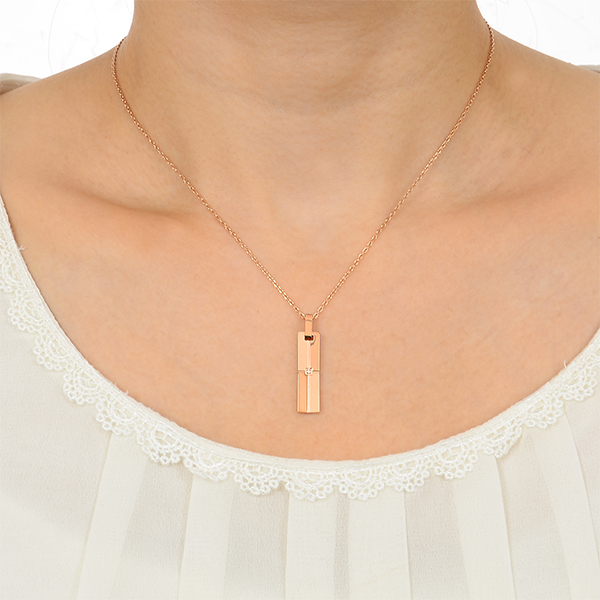 ステンレスペアネックレス