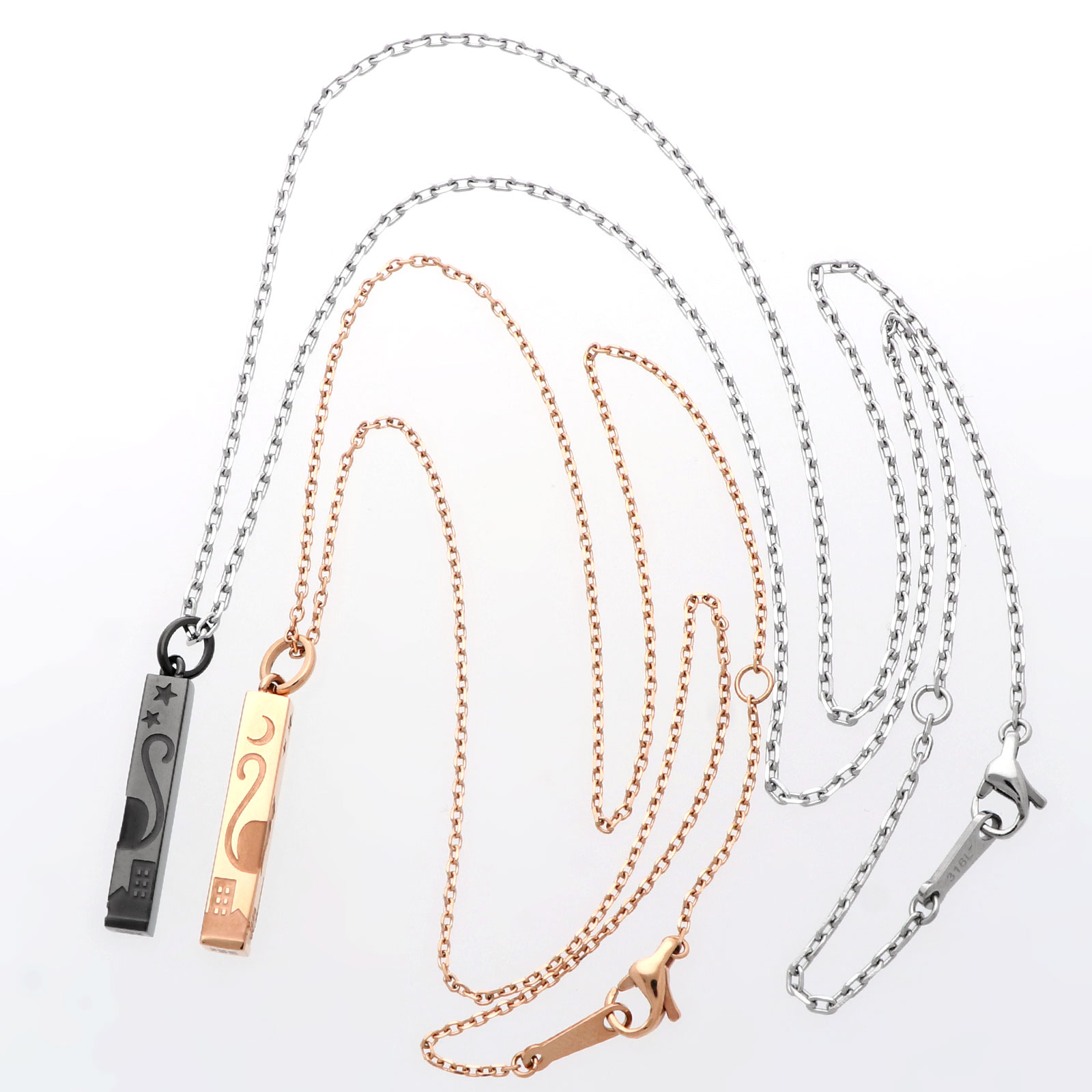 ステンレスペアネックレス