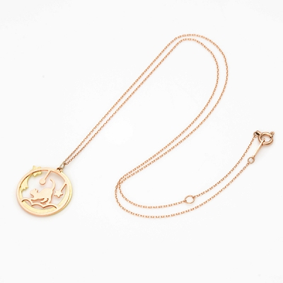 ピンクゴールドネックレス