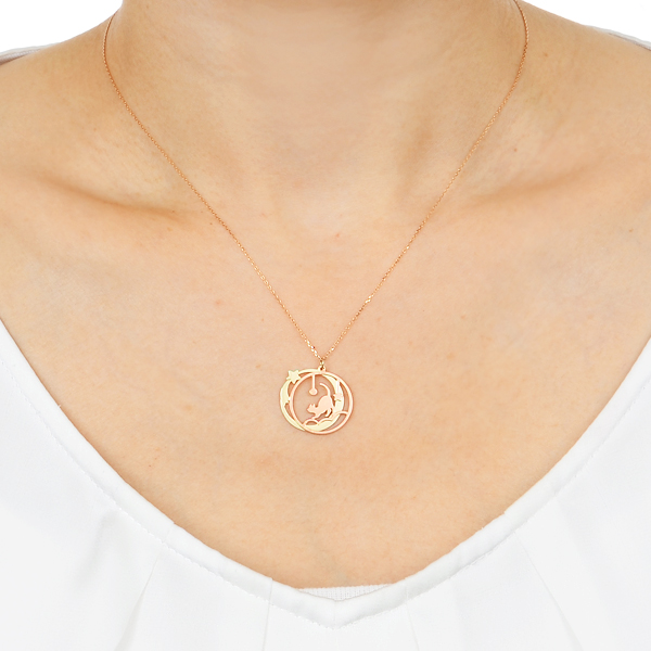 ピンクゴールドネックレス