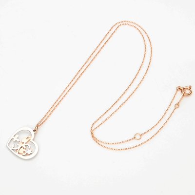 ピンクゴールドネックレス