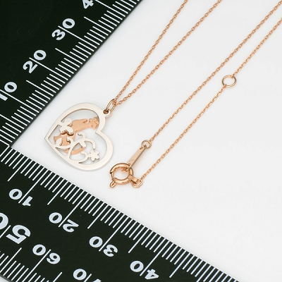 ピンクゴールドネックレス