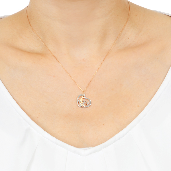 ピンクゴールドネックレス