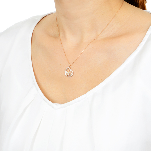 ピンクゴールドネックレス