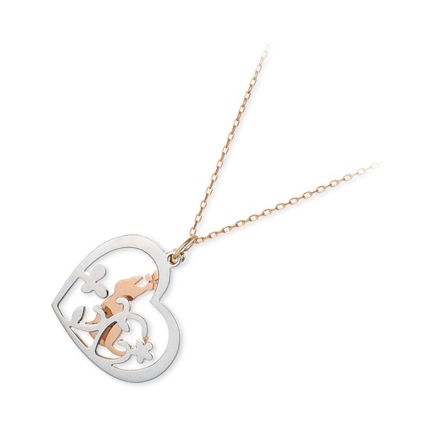 me. ピンクゴールドネックレス