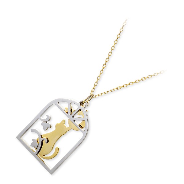 me. イエローゴールドネックレス