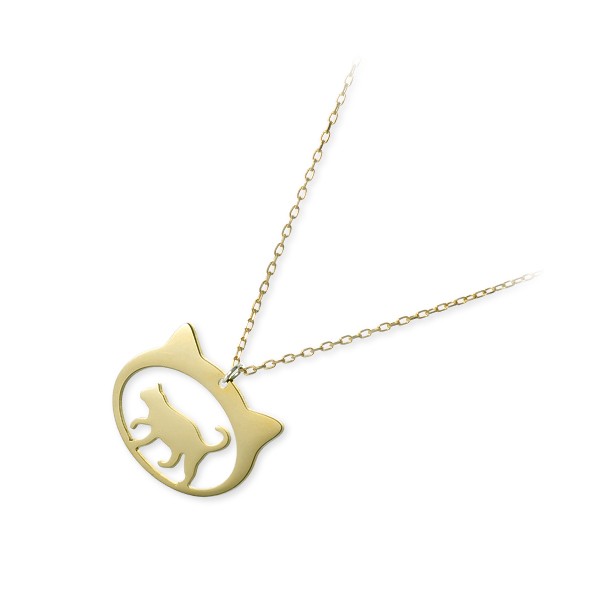 me. イエローゴールドネックレス