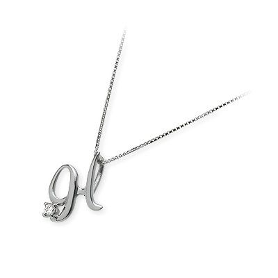 me. ホワイトゴールドネックレス