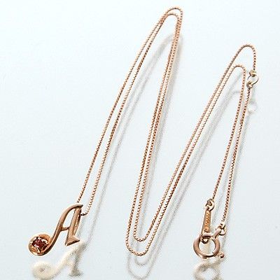 ピンクゴールドネックレス