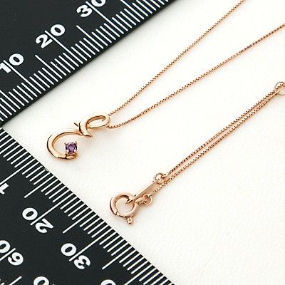 ピンクゴールドネックレス