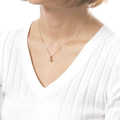 ピンクゴールドネックレス