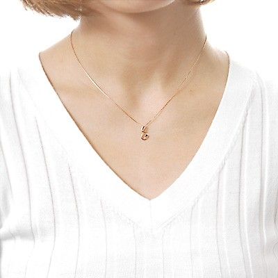 ピンクゴールドネックレス