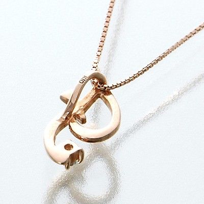 ピンクゴールドネックレス