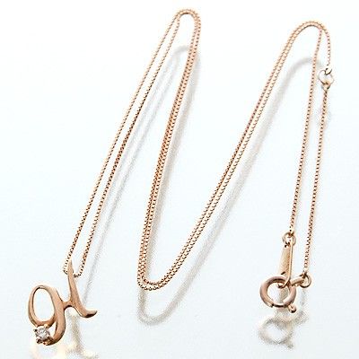 ピンクゴールドネックレス