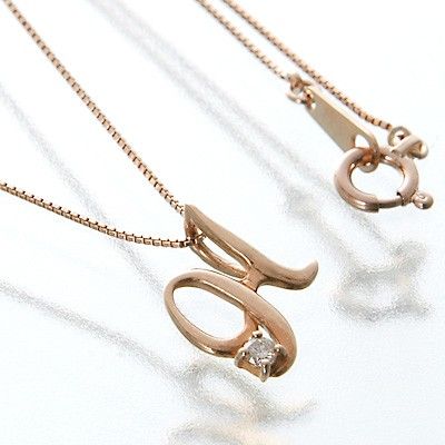 ピンクゴールドネックレス