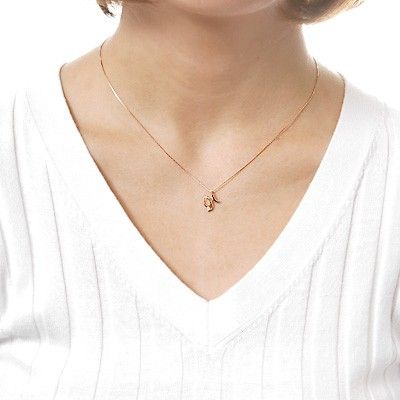 ピンクゴールドネックレス