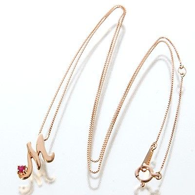 ピンクゴールドネックレス