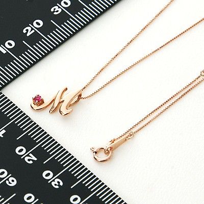 ピンクゴールドネックレス