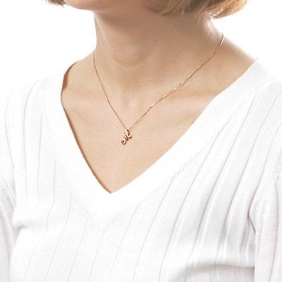 ピンクゴールドネックレス